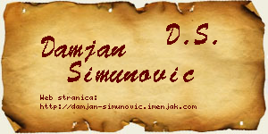 Damjan Simunović vizit kartica